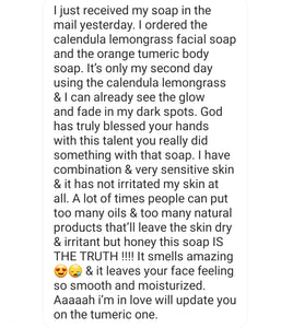 Calendula Lemongrass Facial Soap - Lavished by Nature - by Crystal Marie®